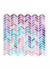 Geometric Trance II Wall Poster Blue/Purple/Red 75x3.5x75centimeter