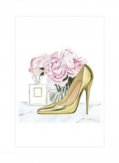 Get Glam VIII Wall Poster Pink/Gold/Grey 75x75x3.5centimeter