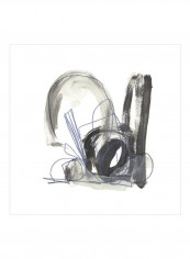 Insho VII Wall Poster Grey/Beige/Blue 75x75x3.5centimeter