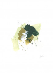 Midori V Wall Poster Beige/Green/White 65x65x3.5centimeter