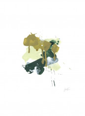 Midori VI Wall Poster Beige/Green/White 65x65x3.5centimeter