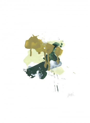 Midori VI Wall Poster Beige/Green/White 65x65x3.5centimeter