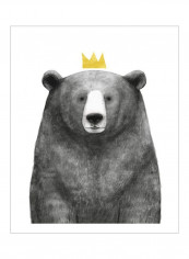 Royal Forester I Wall Poster Grey/White/Gold 80x85x3.5centimeter