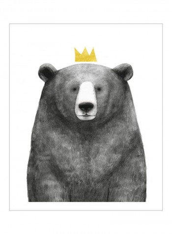 Royal Forester I Wall Poster Grey/White/Gold 80x85x3.5centimeter