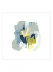 Water Motion III Wall Poster White/Grey/Blue 80x80x3.5centimeter