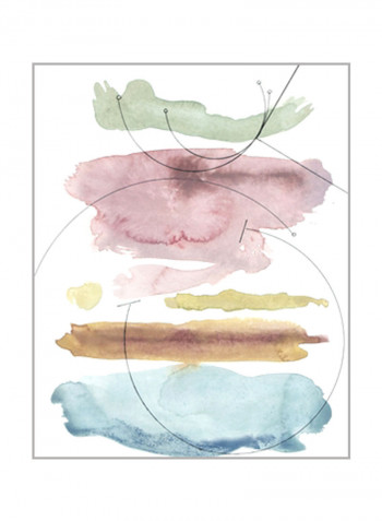 Desert Series I Wall Poster Pink/Brown/Blue 80x85x3.5centimeter