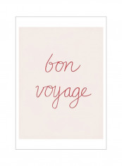 En France III Poster Beige/Red 75x80x3.5centimeter