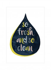 Fresh Lav II Wall Poster White/Blue/Green 75x80x3.5centimeter