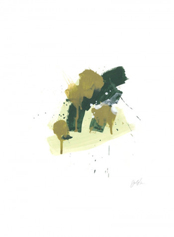 Midori I Wall Poster Beige/Green 65x65x3.5centimeter