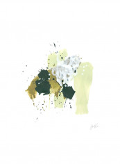 Midori IV Wall Poster Beige/Green/White 65x65x3.5centimeter