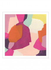 Pink Slip I Wall Poster Purple/Brown/Yellow 80x80x3.5centimeter