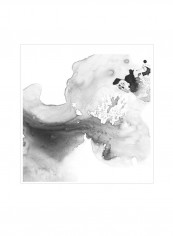 Watercolor Llama II Wall Poster White/Blue/Red 80x80x3.5centimeter
