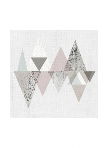Amuse II Wall Poster Beige/Pink/Green 80x80x3.5centimeter