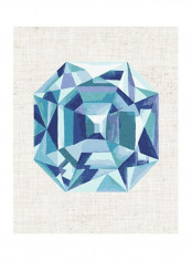 Bijou III Wall Poster Blue/Beige 80x85x3.5centimeter