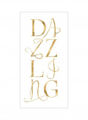 Elegant And Dazzling II Wall Poster White/Gold 75x90x3.5centimeter
