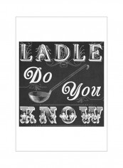 Kitchen Sass IV Wall Poster Black/White 75x75x3.5centimeter