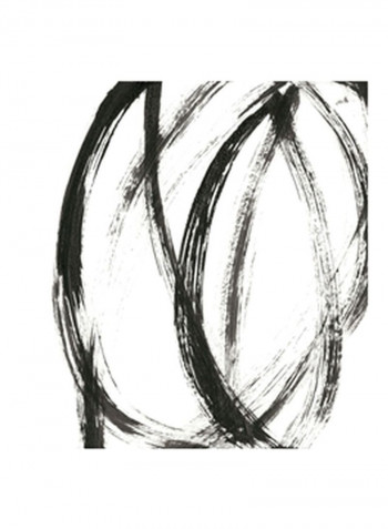 Linear Expression IX Wall Poster Black/White 65x65x3.5centimeter