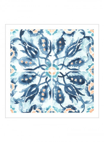 Medallion Medley VI Wall Poster Blue/Orange 80x3.5x80centimeter