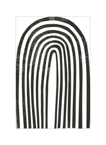 Arcobaleno Nero II Wall Poster Black/White 75x3.5x80centimeter