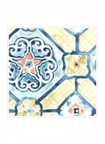 Medallion Medley III Wall Poster Blue/Yellow/Orange 80x3.5x80centimeter