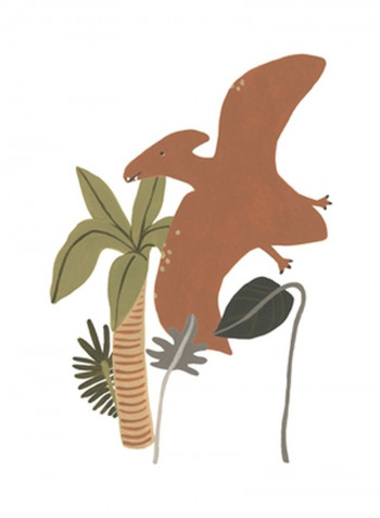 Mighty Dino III Poster Brown/Yellow/Green 75x80x3.5centimeter