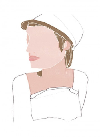 Modern Contour Portrait IV Poster Pink/Brown 80x85x3.5centimeter