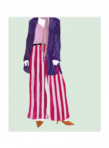 Standing Figure IV Wall Poster Pink/Purple/Red 80x3.5x85centimeter