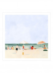 Family Vacation II Wall Poster Blue/Green/Black 80x80x3.5centimeter