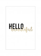 Golden Quote I Wall Poster Black/Beige 75x75x3.5centimeter