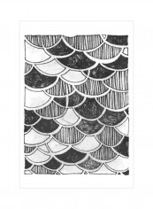 Symbol Imprint III Wall Poster White/Black/Grey 75x80x3.5centimeter