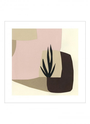 Tinted Dimensions I Wall Poster Pink/Beige/Black 80x80x3.5centimeter