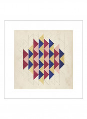 Geometric Pattern Play IV Wall Poster Blue/Red/Yellow 80x80x3.5centimeter