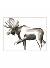 Watercolor Woodland III Poster Brown/White 80x80x3.5centimeter
