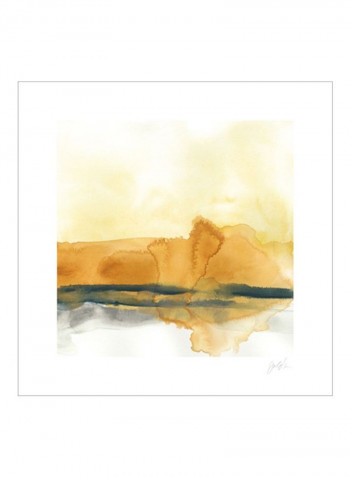 Mesa Skyline I Wall Poster Yellow/Grey 80x80x3.5centimeter