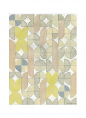 Radius Tile I Wall Poster Beige/Grey/Green 75x80x3.5centimeter