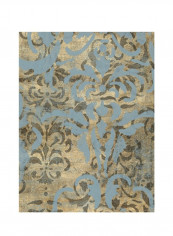 Damask Over II Wall Poster Gold/Blue 75x80x3.5centimeter