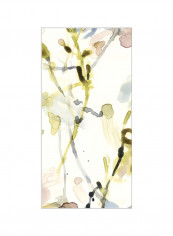 Flower Drip Triptych II Wall Poster Green/Brown/Grey 75x90x3.5centimeter
