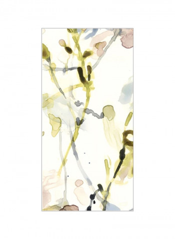 Flower Drip Triptych II Wall Poster Green/Brown/Grey 75x90x3.5centimeter