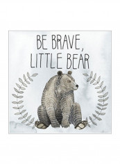 Forest Friends I Poster Grey/Brown/Black 75x75x3.5centimeter