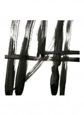 Linear Expression IV Wall Poster Black/White 65x65x3.5centimeter