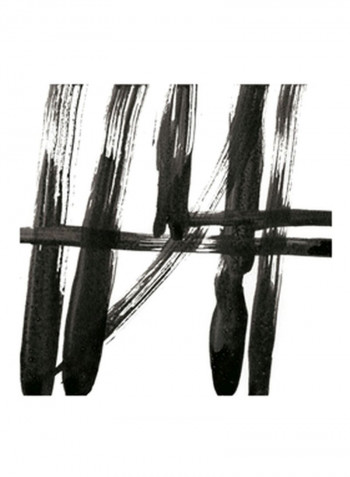 Linear Expression IV Wall Poster Black/White 65x65x3.5centimeter