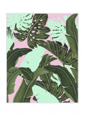 Neon Jungle II Poster Green/Pink 80x85x3.5centimeter