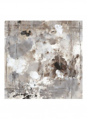 Neutral Jostle I Wall Poster Grey/White/Brown 80x80x3.5centimeter