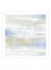 Shore Horizon I Wall Poster Blue/Grey/White 80x80x3.5centimeter