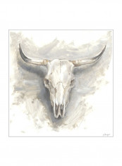 Cattle Mount I Poster White/Grey 80x80x3.5centimeter
