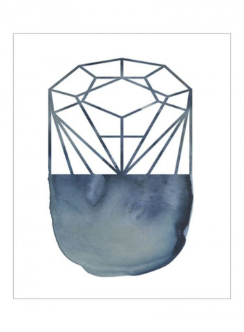 Cobalt Chrysalis I Poster Blue/White 80x85x3.5centimeter