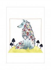 Friends of Clementine III Poster Yellow/Blue/Red 75 x75 x3.5centimeter
