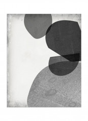 Grey Shapes IV Wall Poster Grey 80x3.5x85centimeter