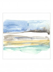 Mountains To Sea V Poster Blue/Yellow 65x65x3.5centimeter