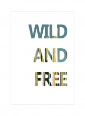 Positive Mantra I Wall Poster Blue/Beige/Yellow 75x80x3.5centimeter
